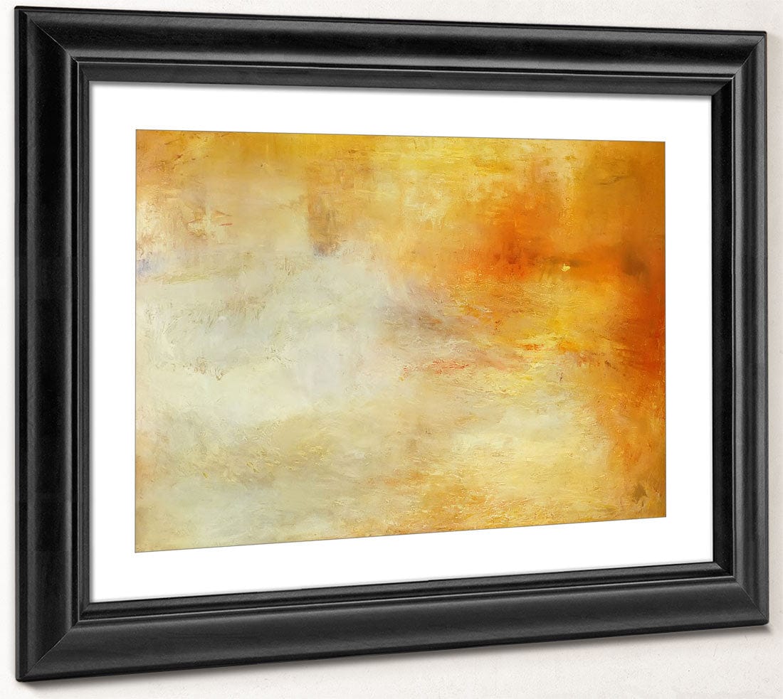 Sun Setting Over A Lake By Jwm Turner Fine Art Print 2