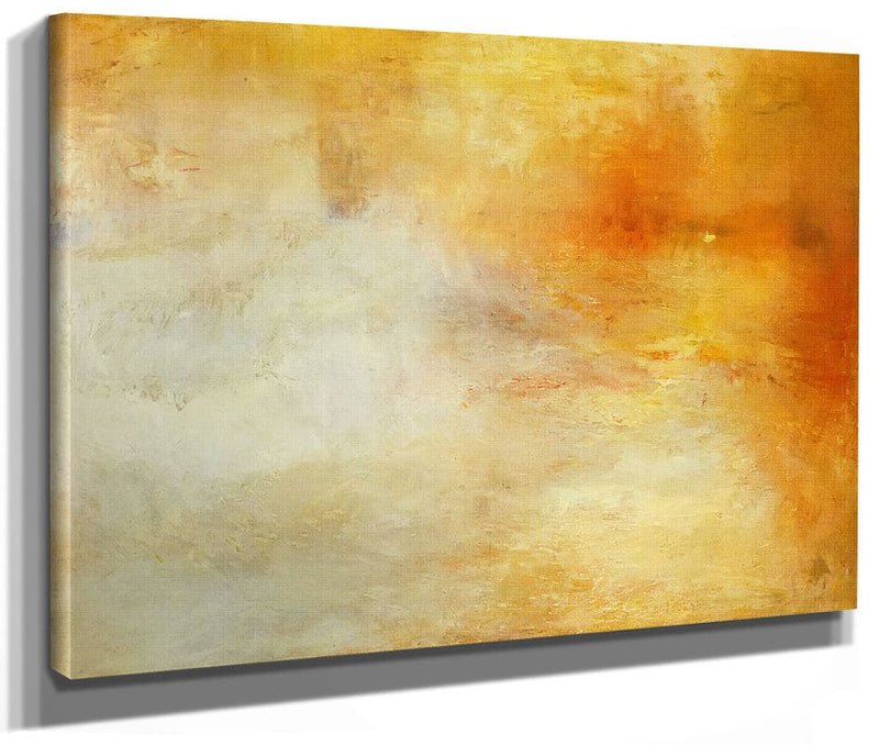 Sun Setting Over A Lake By Jwm Turner Fine Art Print 2