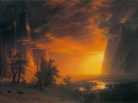 Sunset By In By The By Yosemite By Valley By Albert By Bierstadt Fine Art Print 2
