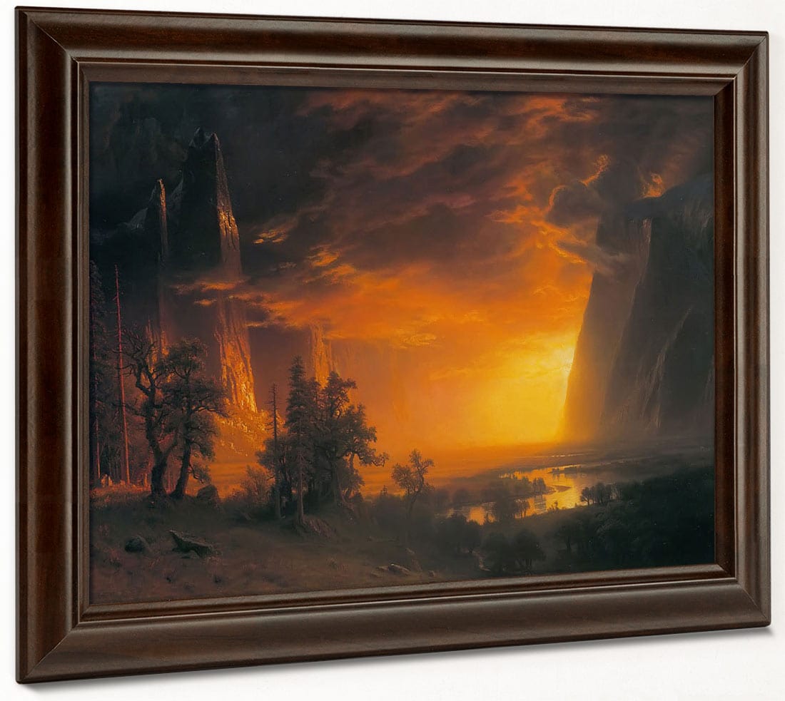 Sunset By In By The By Yosemite By Valley By Albert By Bierstadt Fine Art Print 2