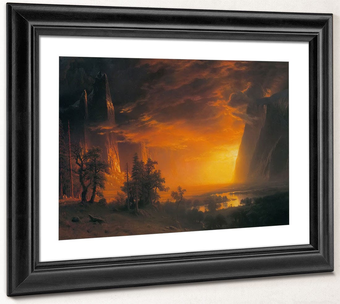 Sunset By In By The By Yosemite By Valley By Albert By Bierstadt Fine Art Print 2