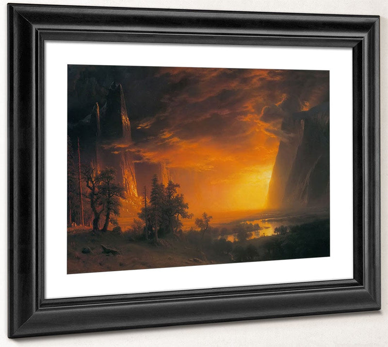 Sunset By In By The By Yosemite By Valley By Albert By Bierstadt Fine Art Print 2
