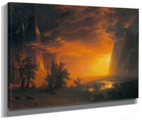 Sunset By In By The By Yosemite By Valley By Albert By Bierstadt Fine Art Print 2