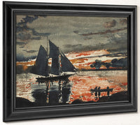 Sunset Fires By Winslow Homer Fine Art Print 2