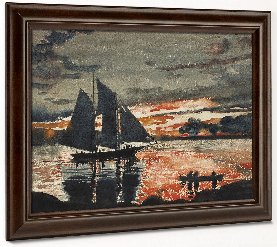 Sunset Fires By Winslow Homer Fine Art Print 2