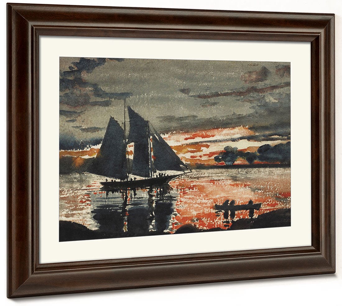 Sunset Fires By Winslow Homer Fine Art Print 2