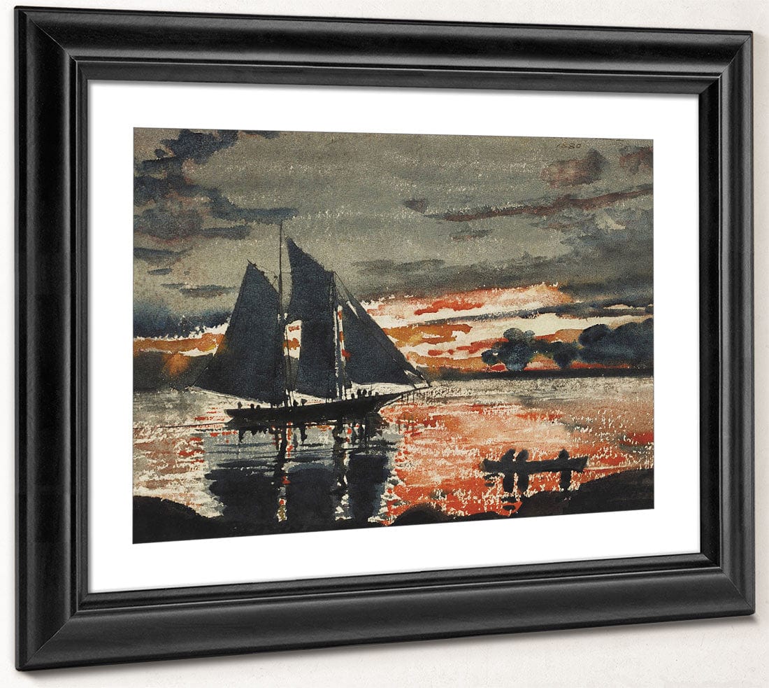 Sunset Fires By Winslow Homer Fine Art Print 2