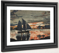 Sunset Fires By Winslow Homer Fine Art Print 2