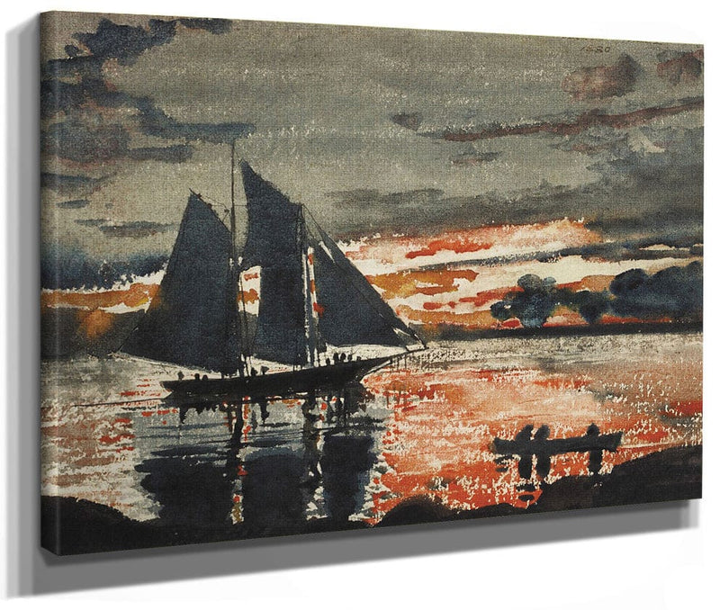 Sunset Fires By Winslow Homer Fine Art Print 2