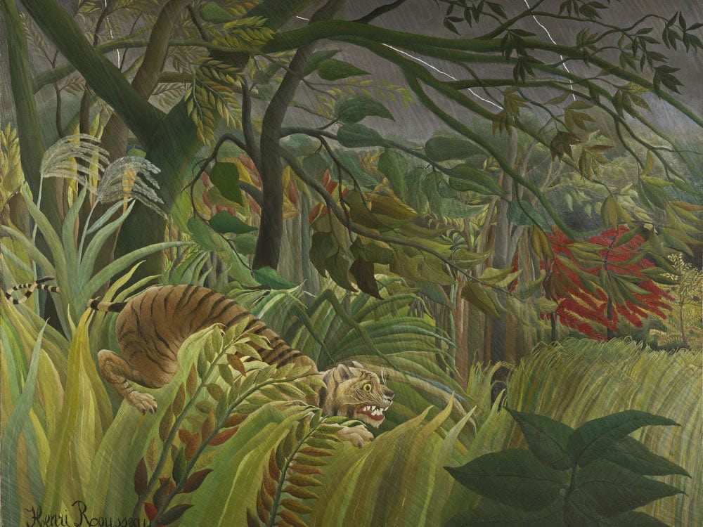 Surprised! By Henri Julien Felix Rousseau Fine Art Print 2