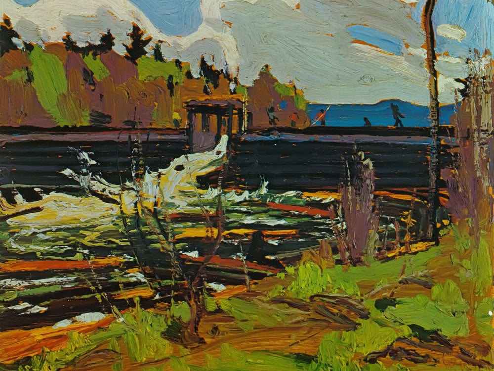 Tea Lake Dam By Tom Thomson Fine Art Print 2