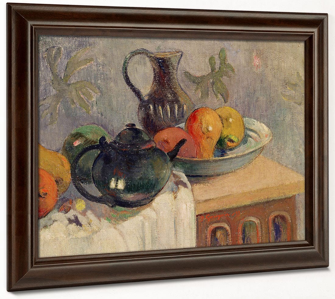 Teiera, Brocca E Frutta By Paul Gauguin Fine Art Print 2