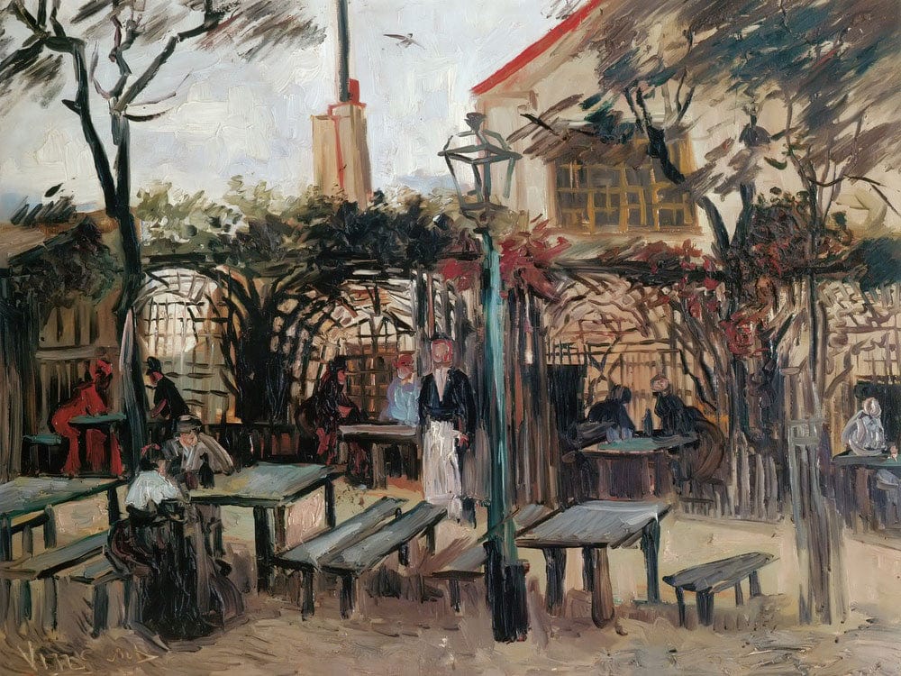 Terrace Of A Cafe On Montmartre By Vincent Van Gogh Fine Art Print 2