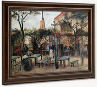 Terrace Of A Cafe On Montmartre By Vincent Van Gogh Fine Art Print 2
