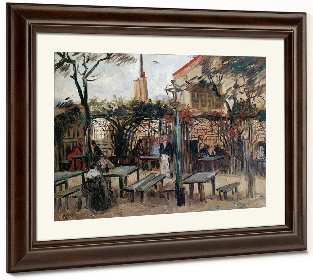 Terrace Of A Cafe On Montmartre By Vincent Van Gogh Fine Art Print 2