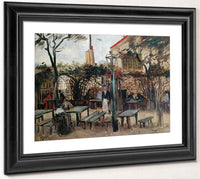 Terrace Of A Cafe On Montmartre By Vincent Van Gogh Fine Art Print 2