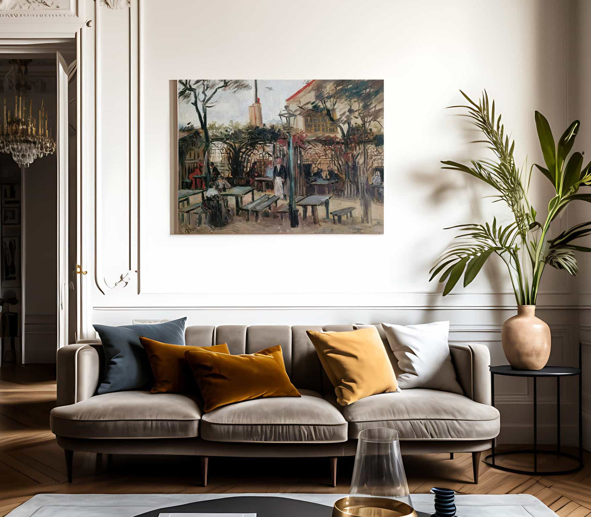 Terrace Of A Cafe On Montmartre By Vincent Van Gogh Fine Art Print 2