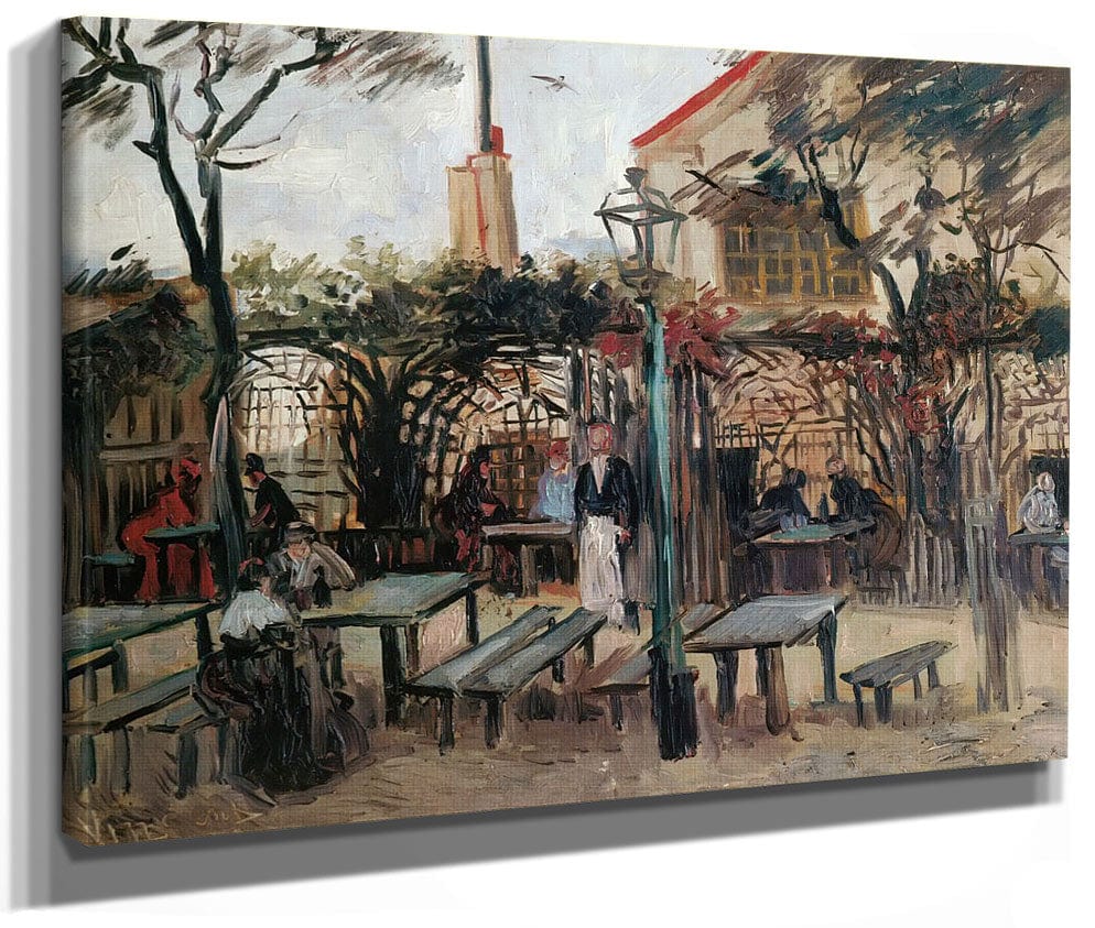 Terrace Of A Cafe On Montmartre By Vincent Van Gogh Fine Art Print 2