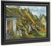 Thatched Sandstone Cottages In Chaponval By Vincent Van Gogh Fine Art Print 2