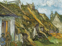 Thatched Sandstone Cottages In Chaponval By Vincent Van Gogh Fine Art Print 2