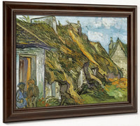 Thatched Sandstone Cottages In Chaponval By Vincent Van Gogh Fine Art Print 2
