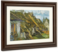 Thatched Sandstone Cottages In Chaponval By Vincent Van Gogh Fine Art Print 2