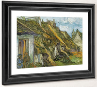 Thatched Sandstone Cottages In Chaponval By Vincent Van Gogh Fine Art Print 2