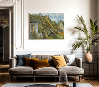 Thatched Sandstone Cottages In Chaponval By Vincent Van Gogh Fine Art Print 2