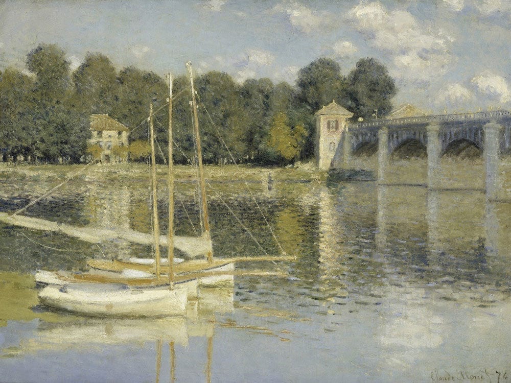 The Argenteuil Bridge By Claude Monet Fine Art Print 2