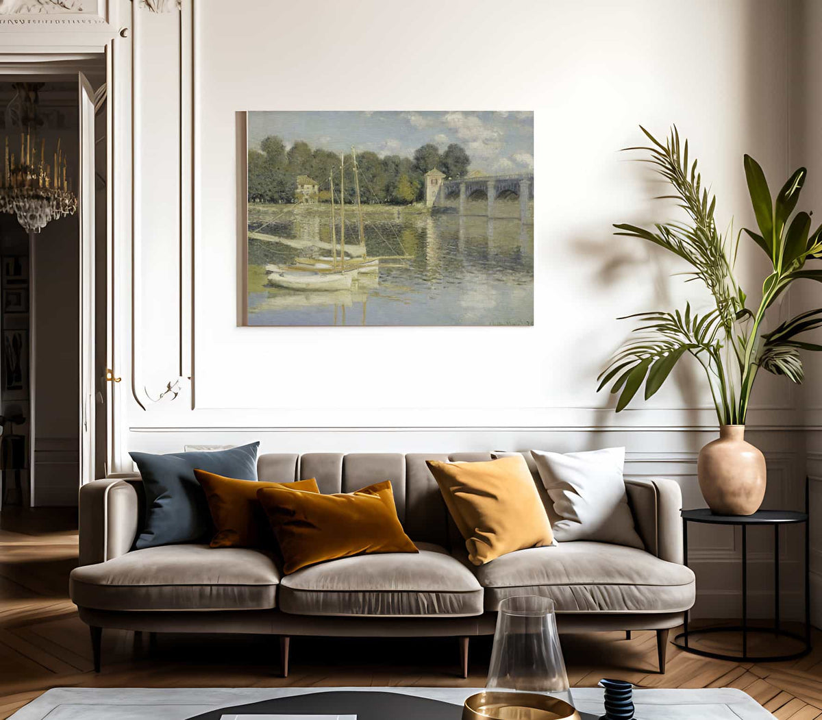 The Argenteuil Bridge By Claude Monet Fine Art Print 2