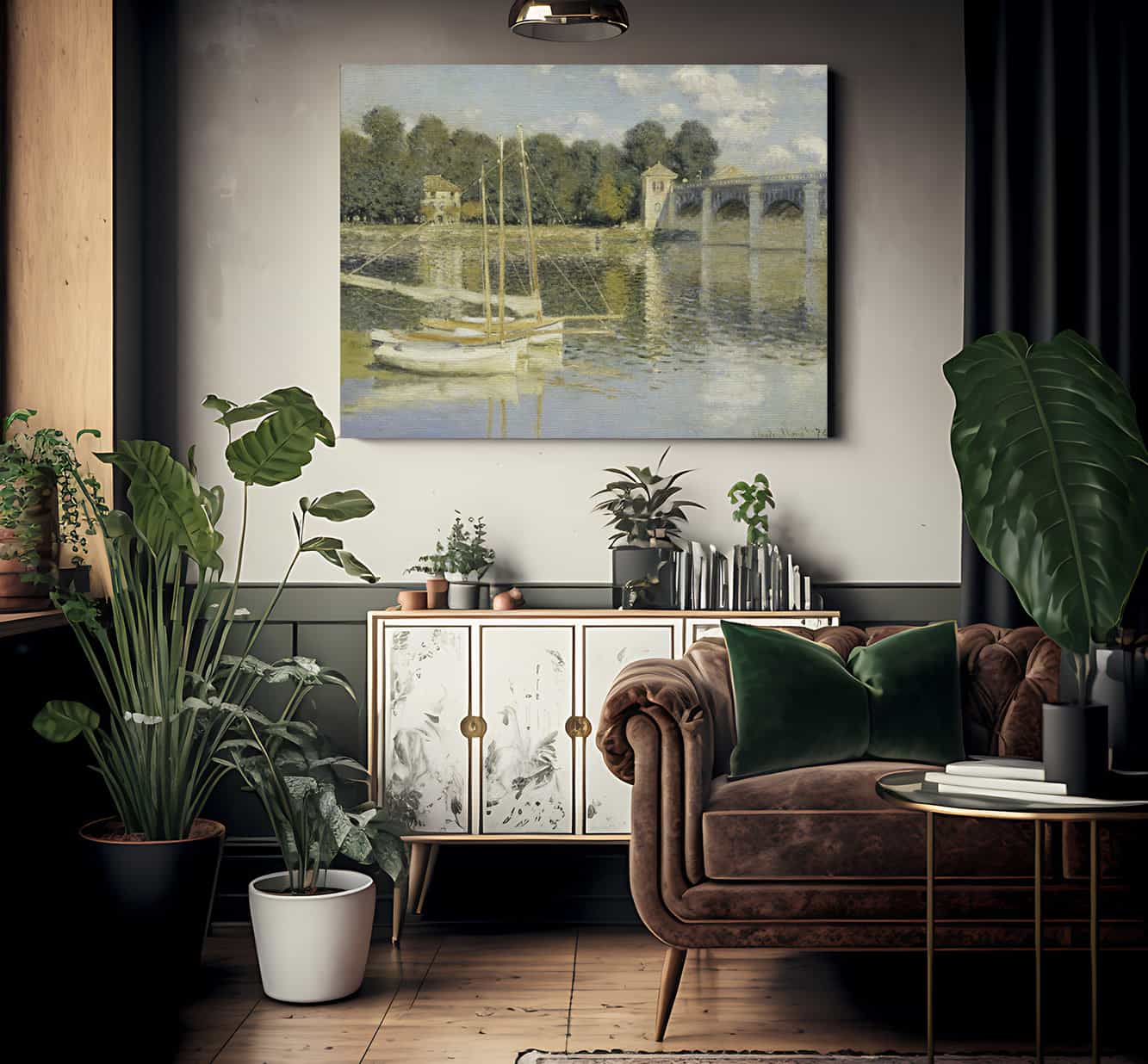The Argenteuil Bridge By Claude Monet Fine Art Print 2