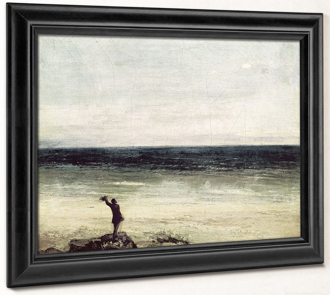 The Artist On The Seashore At Palavas By Jean Desire Gustave Courbet Fine Art Print 2