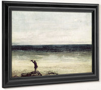 The Artist On The Seashore At Palavas By Jean Desire Gustave Courbet Fine Art Print 2