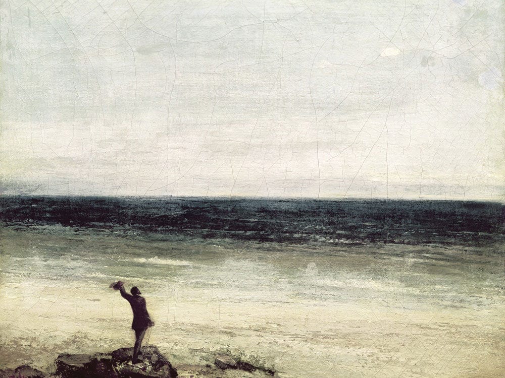 The Artist On The Seashore At Palavas By Jean Desire Gustave Courbet Fine Art Print 2