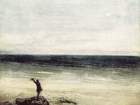 The Artist On The Seashore At Palavas By Jean Desire Gustave Courbet Fine Art Print 2