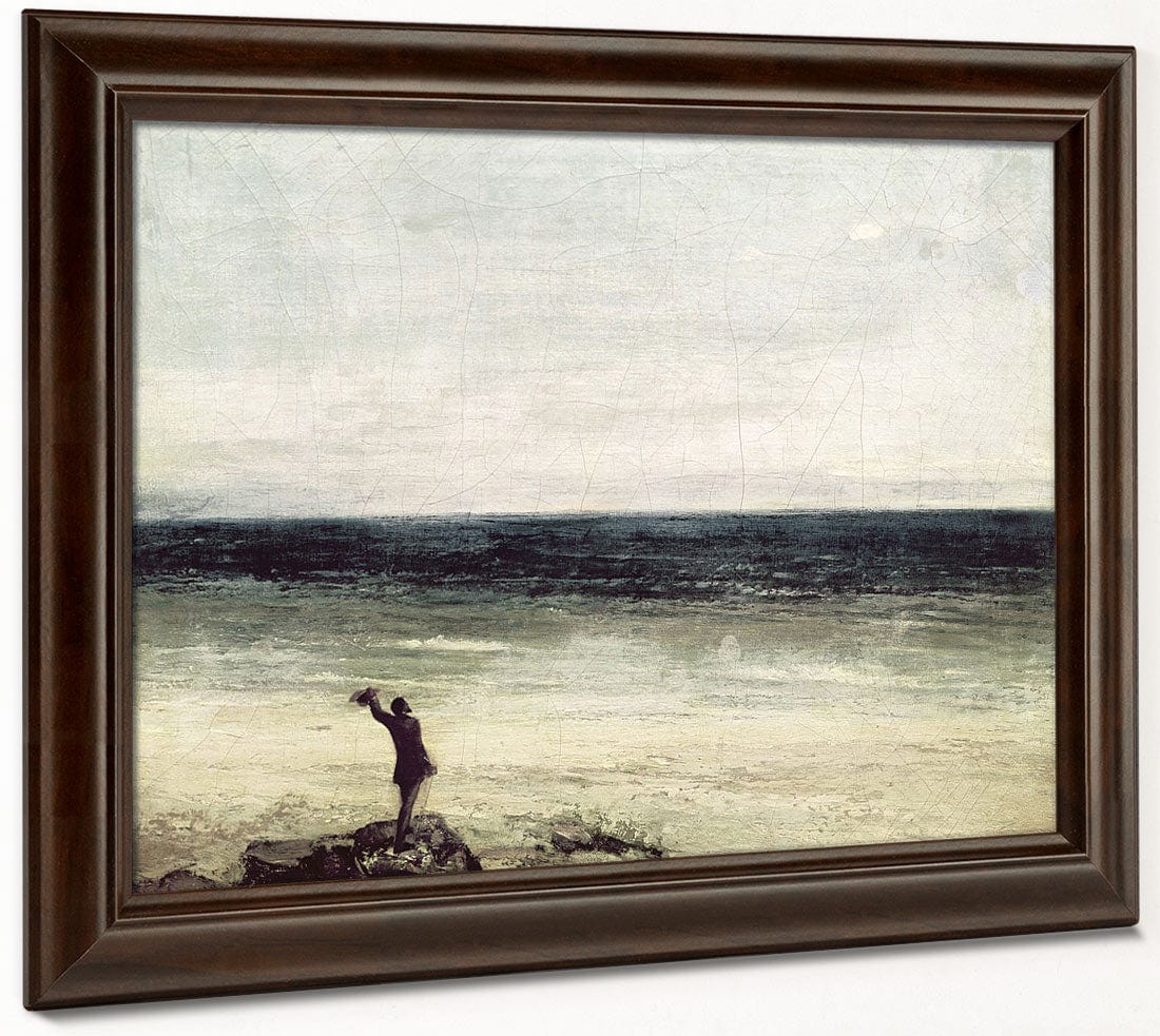 The Artist On The Seashore At Palavas By Jean Desire Gustave Courbet Fine Art Print 2