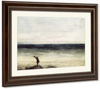 The Artist On The Seashore At Palavas By Jean Desire Gustave Courbet Fine Art Print 2