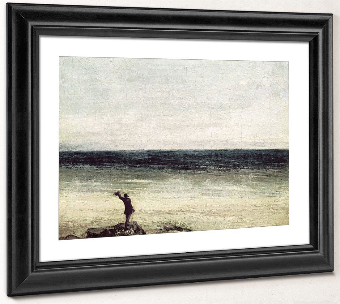 The Artist On The Seashore At Palavas By Jean Desire Gustave Courbet Fine Art Print 2