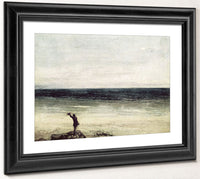 The Artist On The Seashore At Palavas By Jean Desire Gustave Courbet Fine Art Print 2