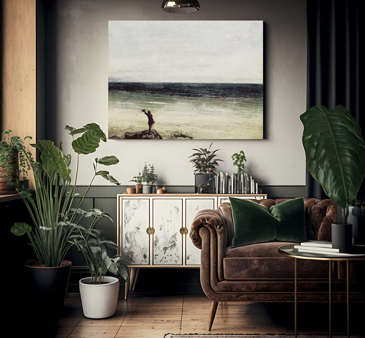 The Artist On The Seashore At Palavas By Jean Desire Gustave Courbet Fine Art Print 2