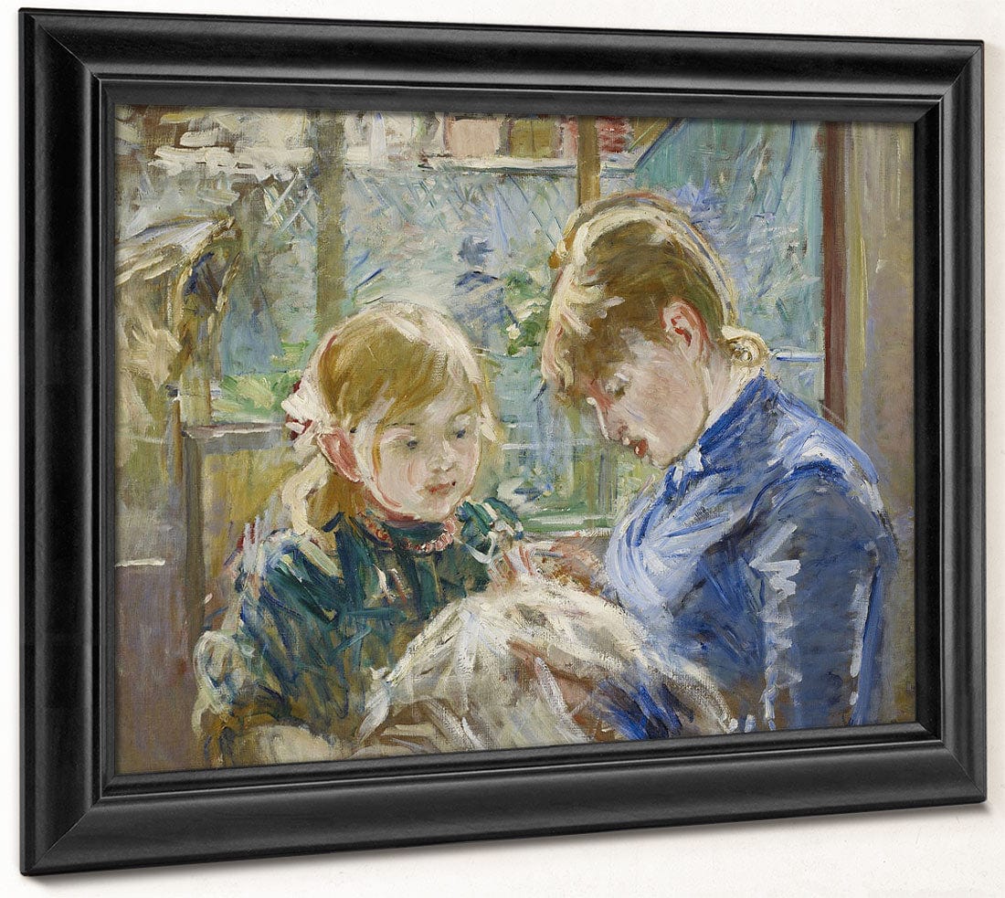 The Artist's Daughter, Julie, With Her Nanny By Berthe Morisot Fine Art Print 2