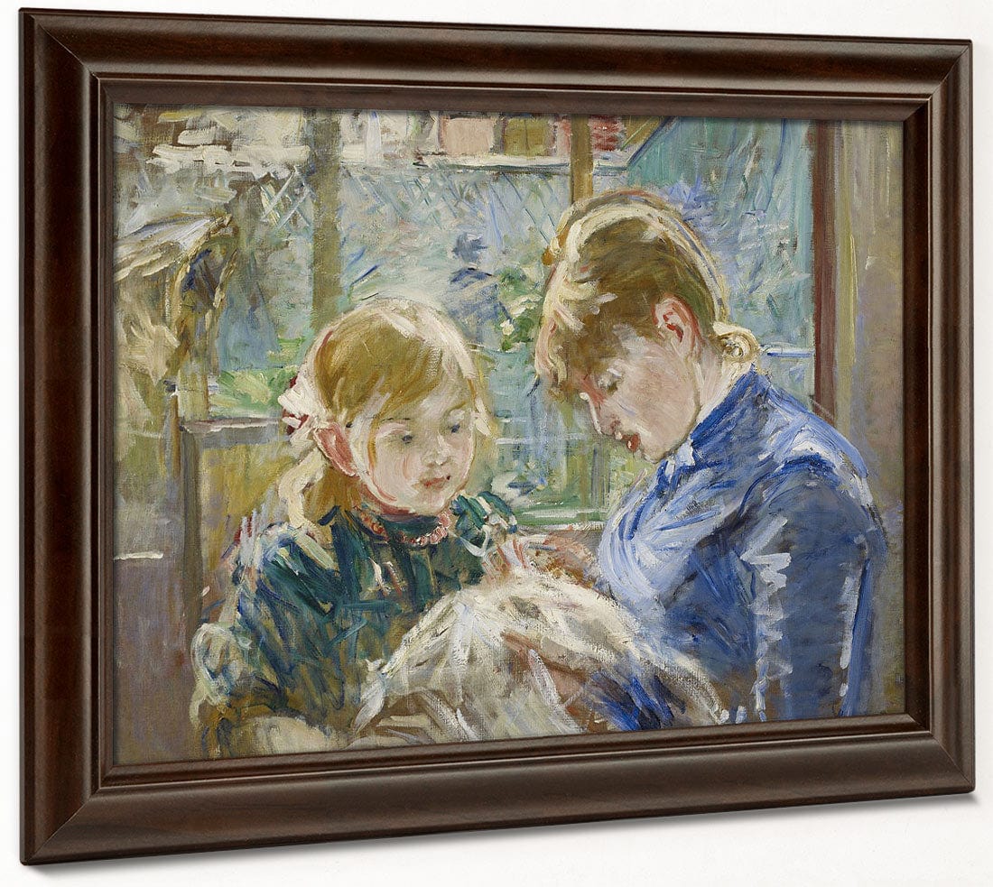 The Artist's Daughter, Julie, With Her Nanny By Berthe Morisot Fine Art Print 2