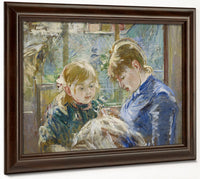 The Artist's Daughter, Julie, With Her Nanny By Berthe Morisot Fine Art Print 2