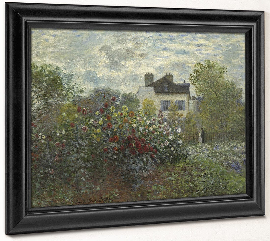 The Artist's Garden In Argenteuil (A Corner Of The Garden With Dahlias) 1 By Claude Monet Fine Art Print 2