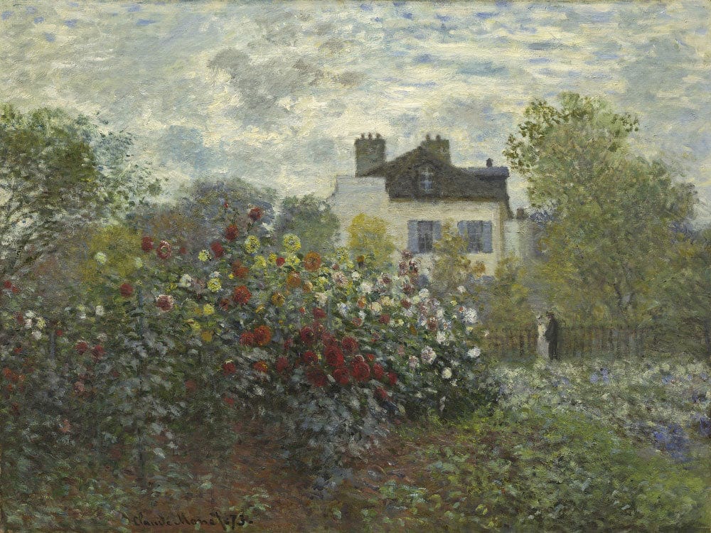 The Artist's Garden In Argenteuil (A Corner Of The Garden With Dahlias) 1 By Claude Monet Fine Art Print 2