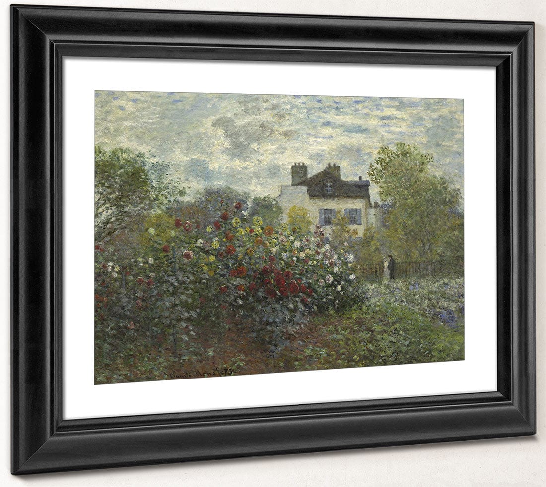 The Artist's Garden In Argenteuil (A Corner Of The Garden With Dahlias) 1 By Claude Monet Fine Art Print 2