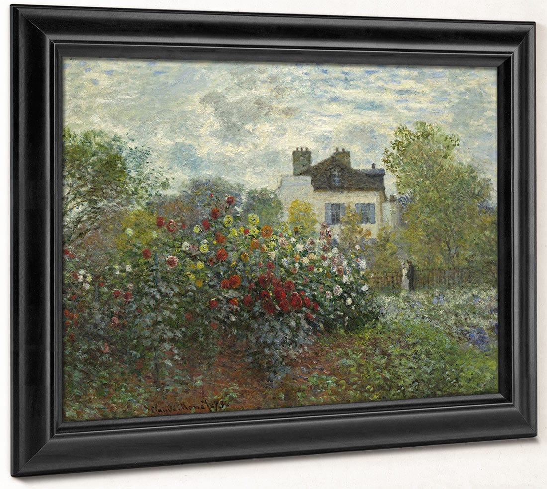 The Artist's Garden In Argenteuil (A Corner Of The Garden With Dahlias) By Claude Monet Fine Art Print 2