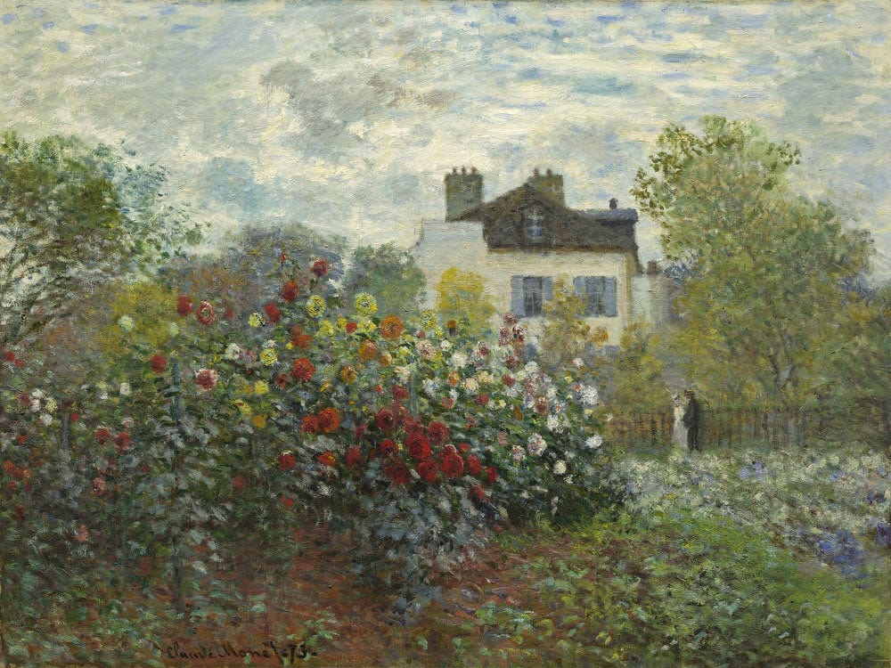 The Artist's Garden In Argenteuil (A Corner Of The Garden With Dahlias) By Claude Monet Fine Art Print 2