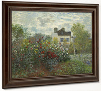 The Artist's Garden In Argenteuil (A Corner Of The Garden With Dahlias) By Claude Monet Fine Art Print 2