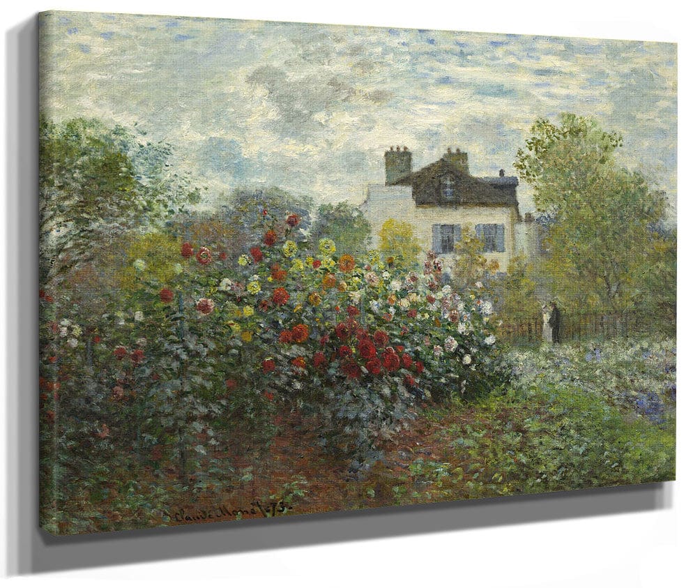 The Artist's Garden In Argenteuil (A Corner Of The Garden With Dahlias) By Claude Monet Fine Art Print 2